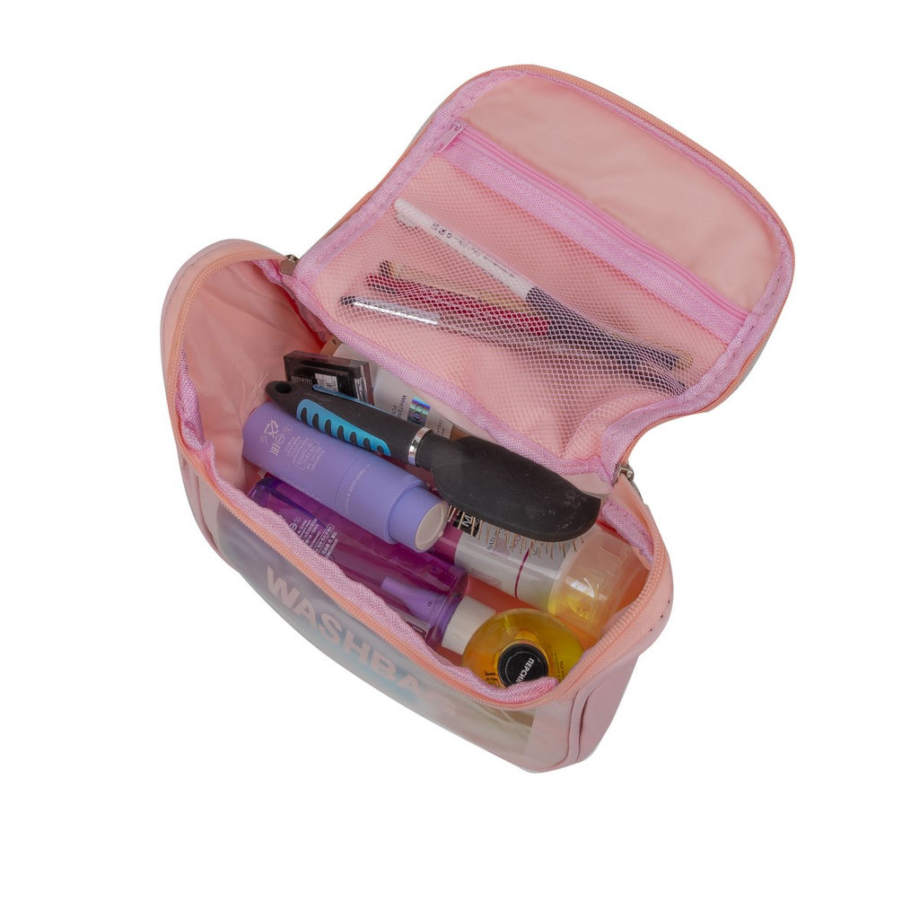 Kristaller Косметичка женская Washbag zippered envelope, розовый