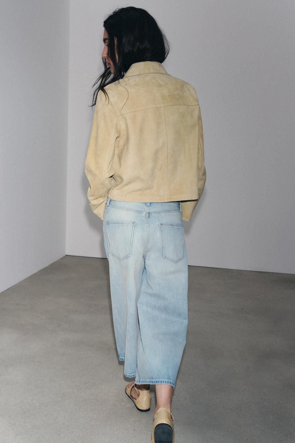 ZW COLLECTION DENIM CULOTTE BERMUDA SHORTS - Zara фото 3