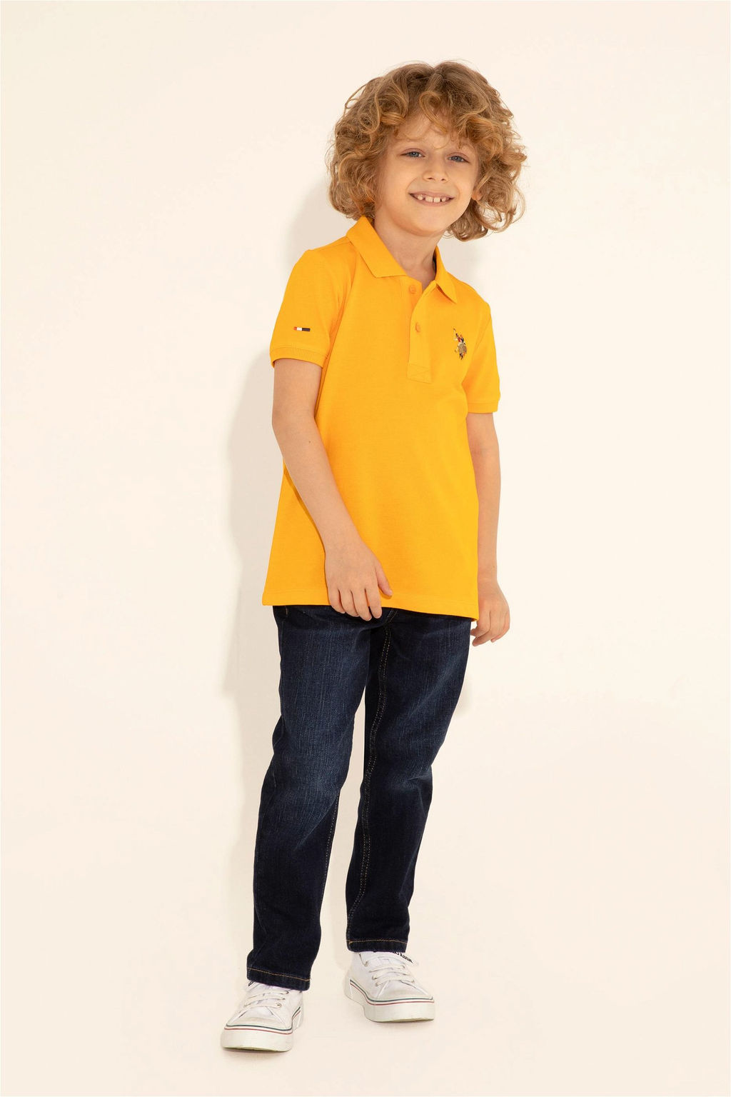 Оранжевая базовая футболка для мальчика - U.s. polo assn фото 6