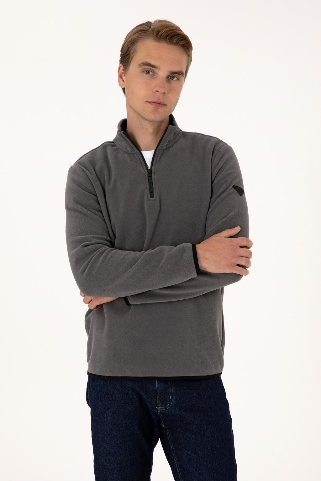Erkek Gri Basic Sweatshirt Sepette S_rpriz _ndirim - U.s. polo assn фото 3