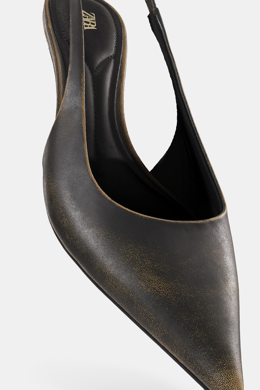 LEATHER SLINGBACK SHOES - Zara фото 6