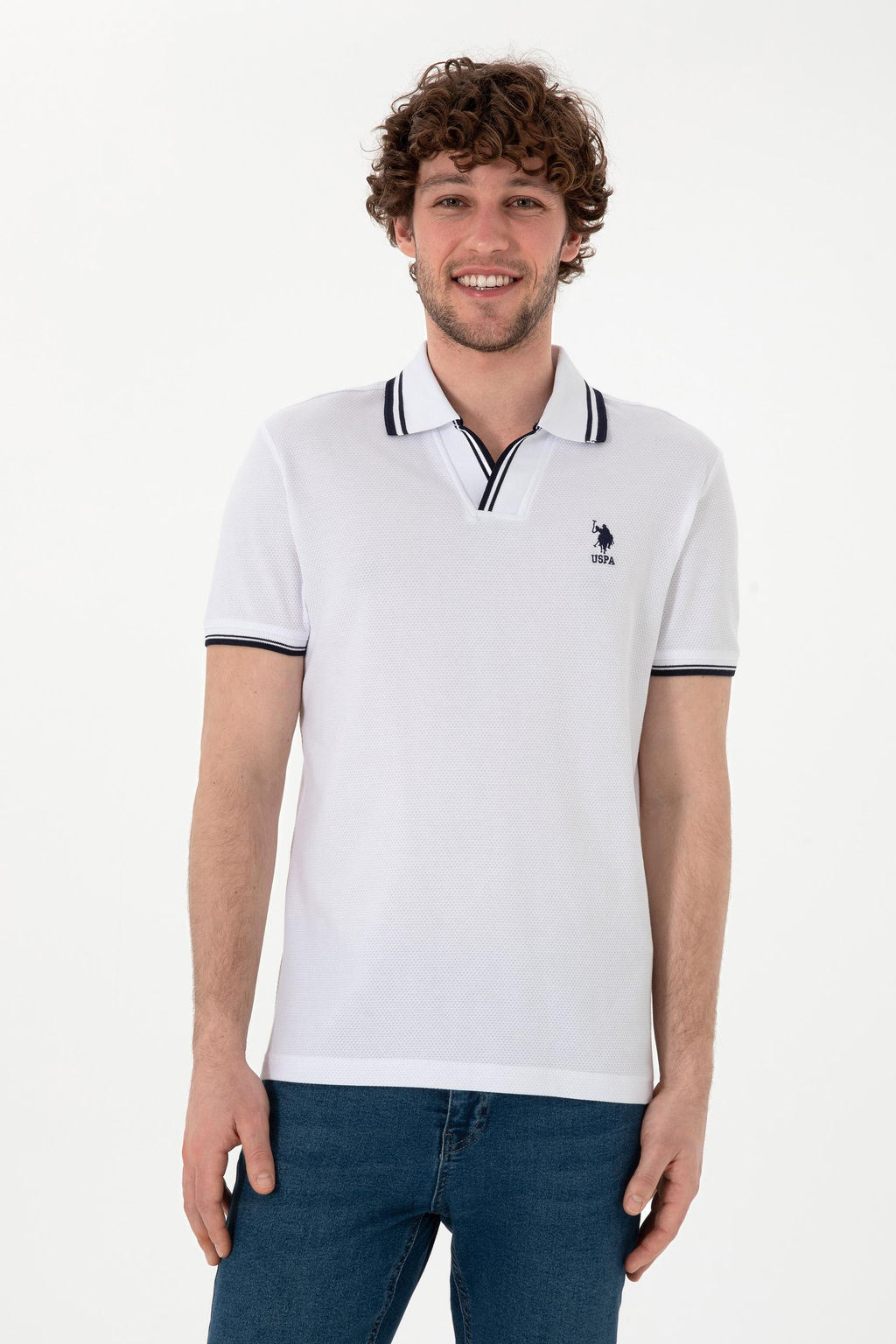 Erkek Slim Fit Polo Yaka Beyaz Ti__rt Sepette S_rpriz _ndirim - U.s. polo assn фото 8