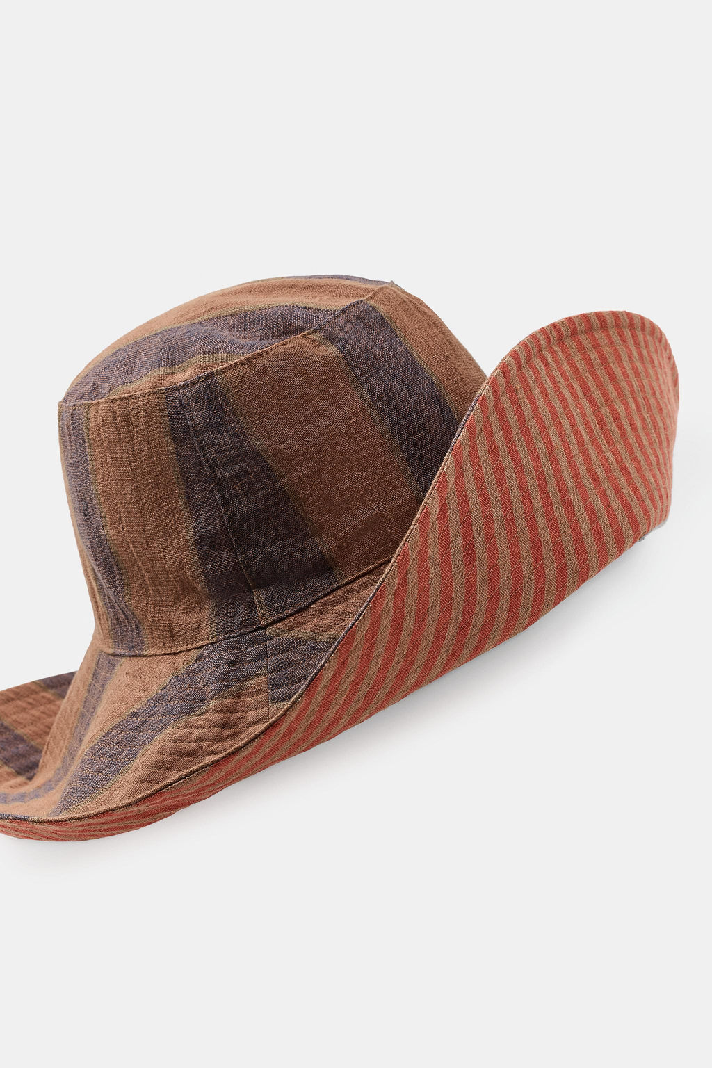 GORRO LINO RAYAS REVERSIBLE / Rojo