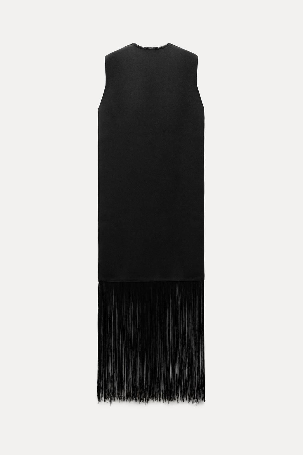 KNIT DRESS WITH FRINGING - Zara фото 7