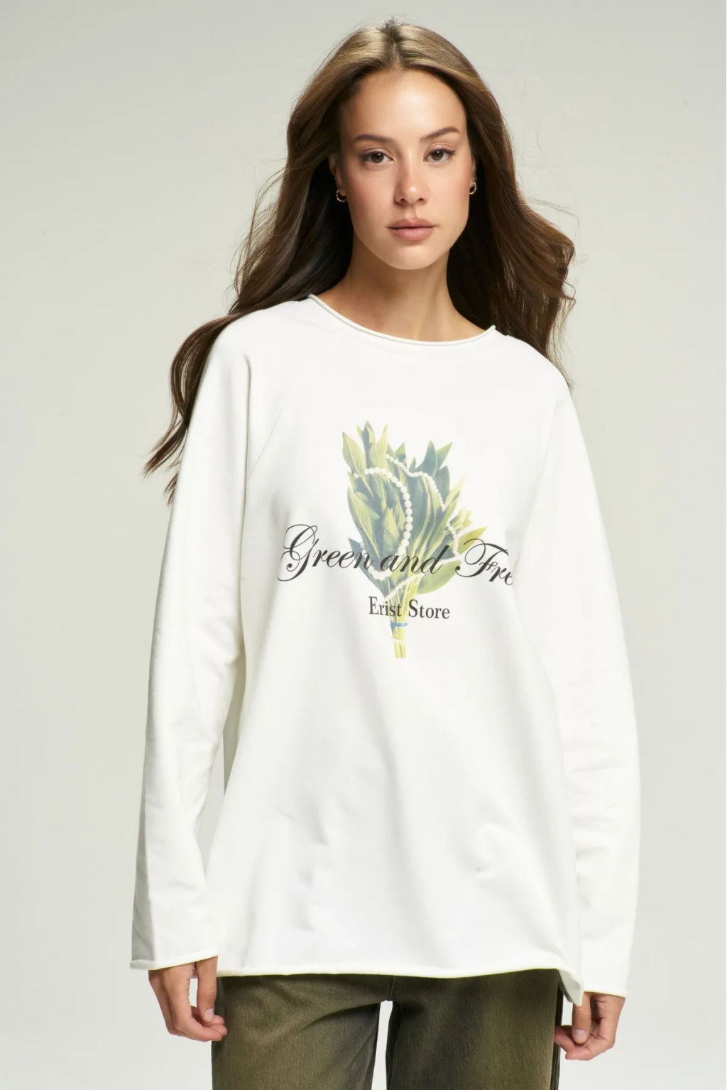 Лонгслив GREEN and FRESH White - Erist store фото 3