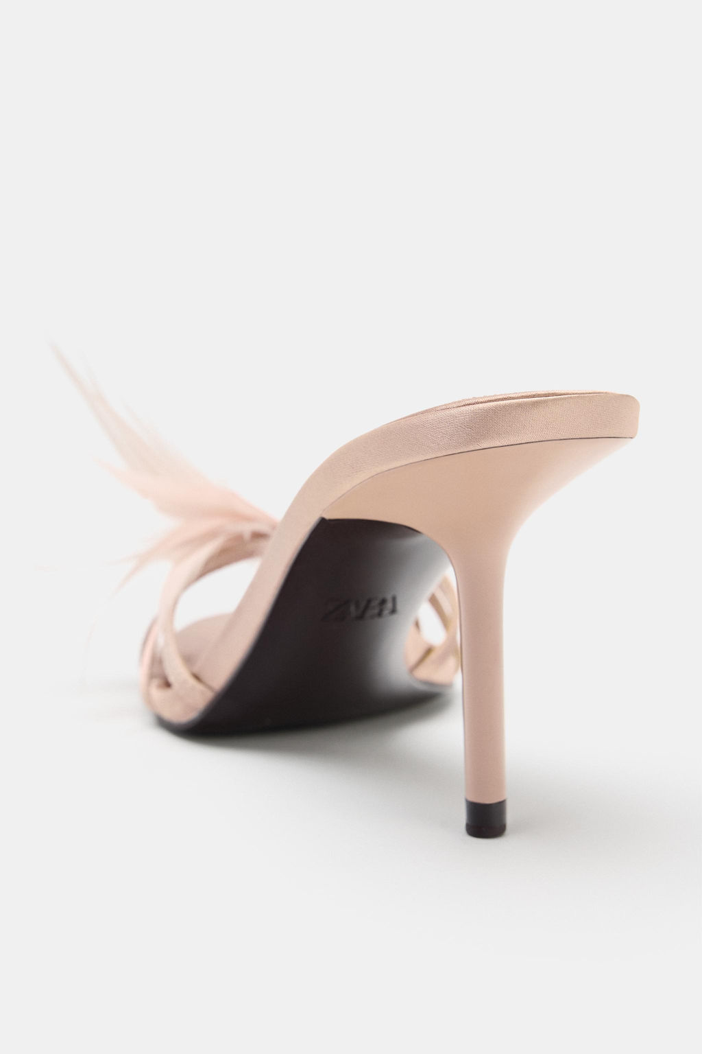SANDALIA TAC?N DETALLE PLUMAS / Rosa Pastel - Zara фото 7