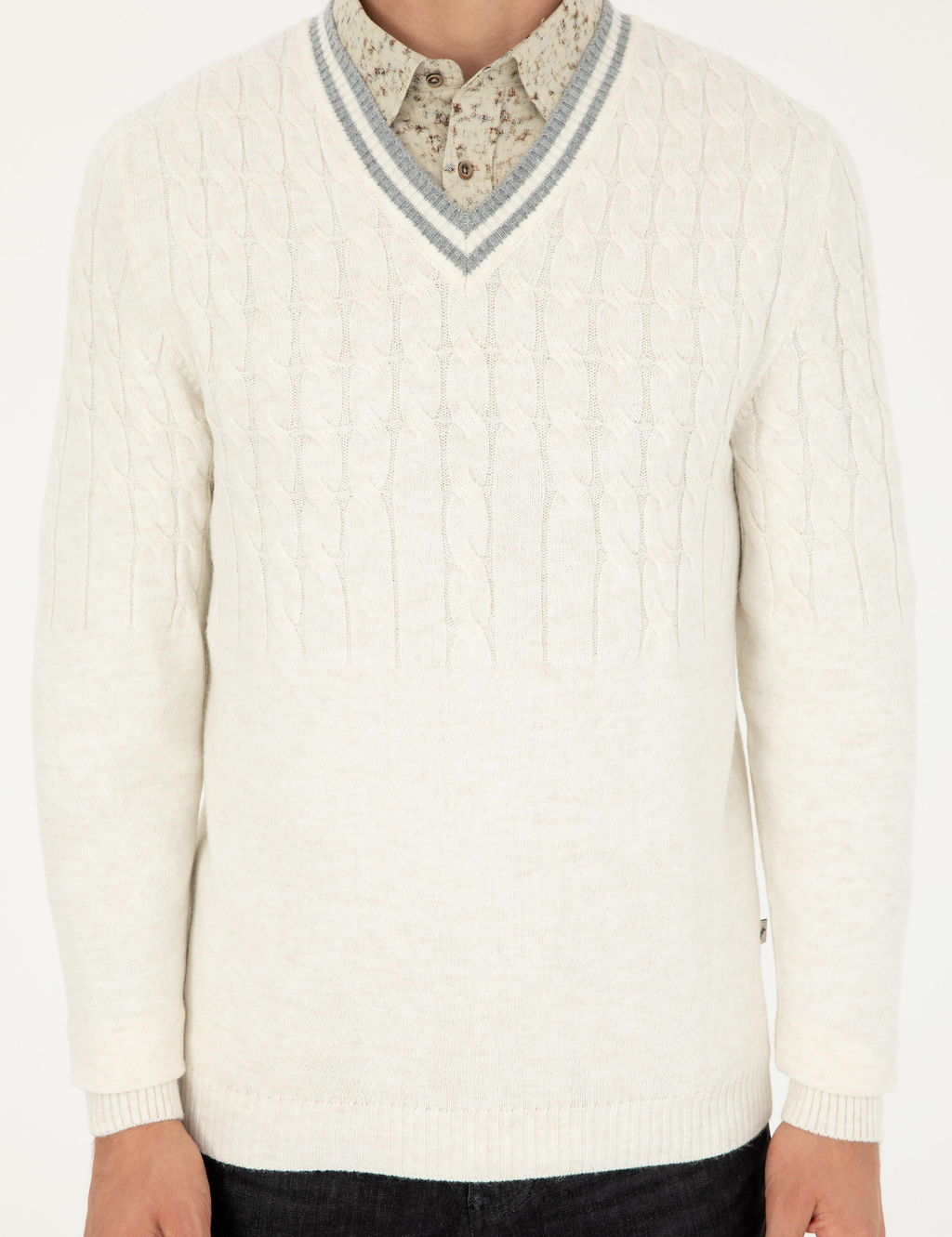 Белый зауженный свитер - Cacharel фото 7