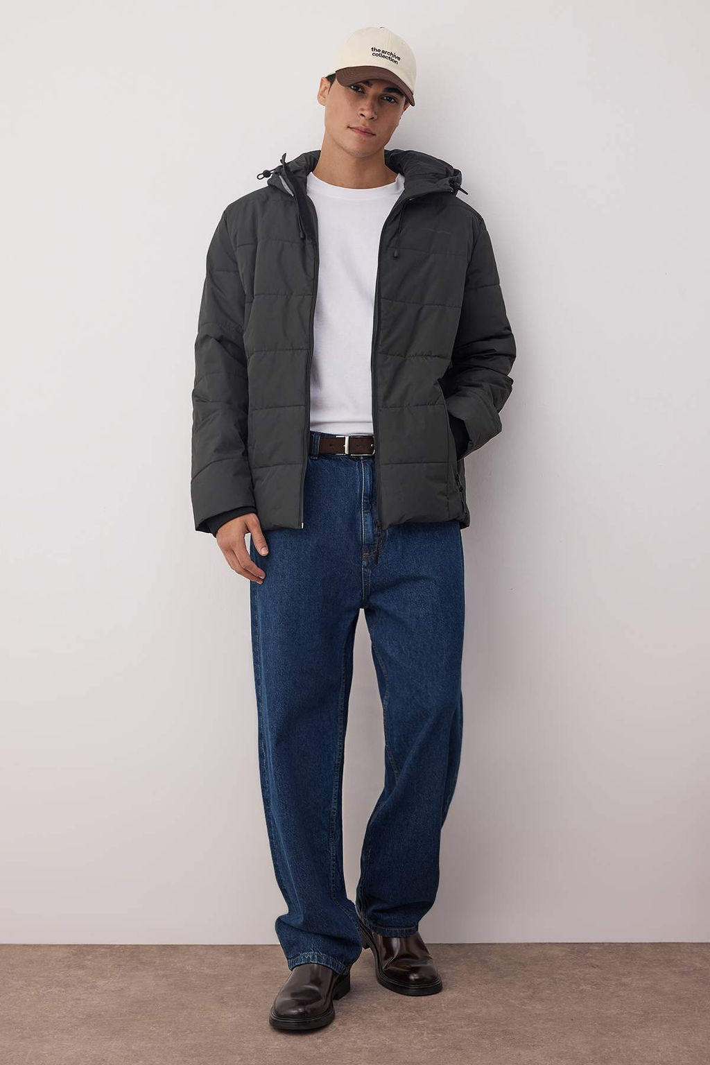 Antrasit Regular Fit Sisme Kapusonlu K?sl?k Mont TMNAW26MO00000 - Trendyolmilla фото 4