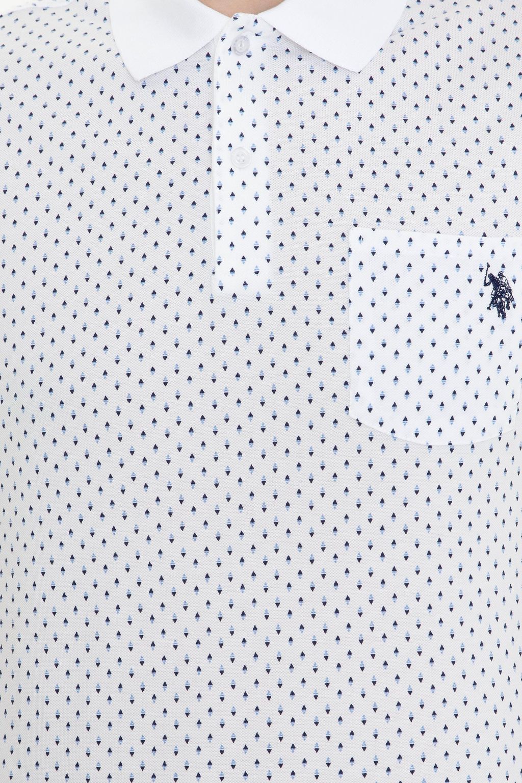 U. S. Polo Assn Мужская темно-синяя футболка с воротником-поло - U.s. polo assn фото 6