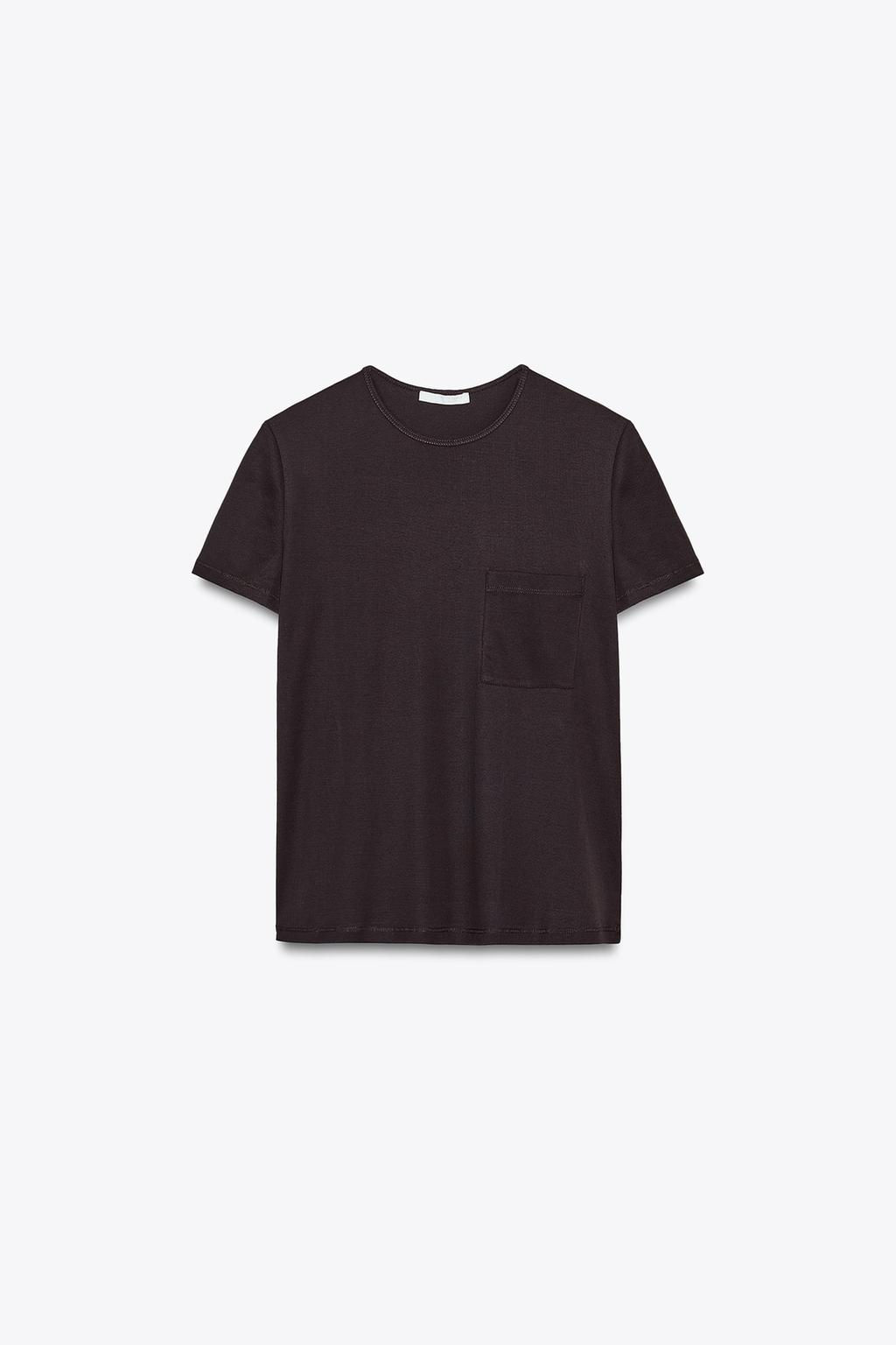 MERCERISED COTTON T-SHIRT - Zara фото 13