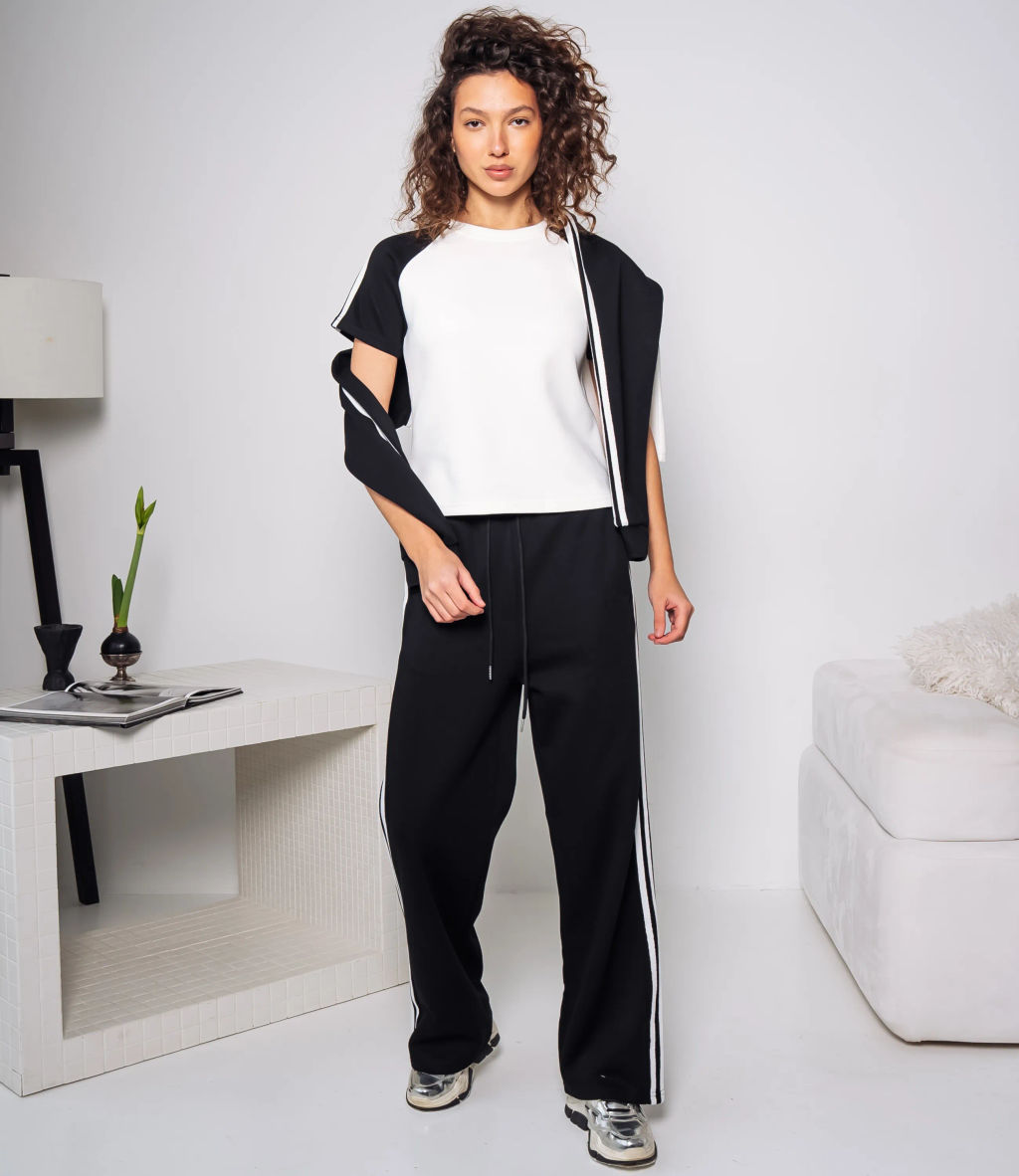 Спортивный костюм тройка #КТ9003 (6), чёрный