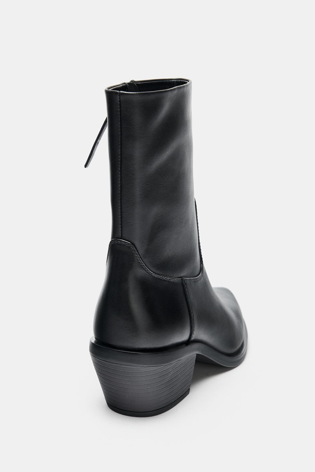 LEATHER COWBOY ANKLE BOOTS - Zara фото 5