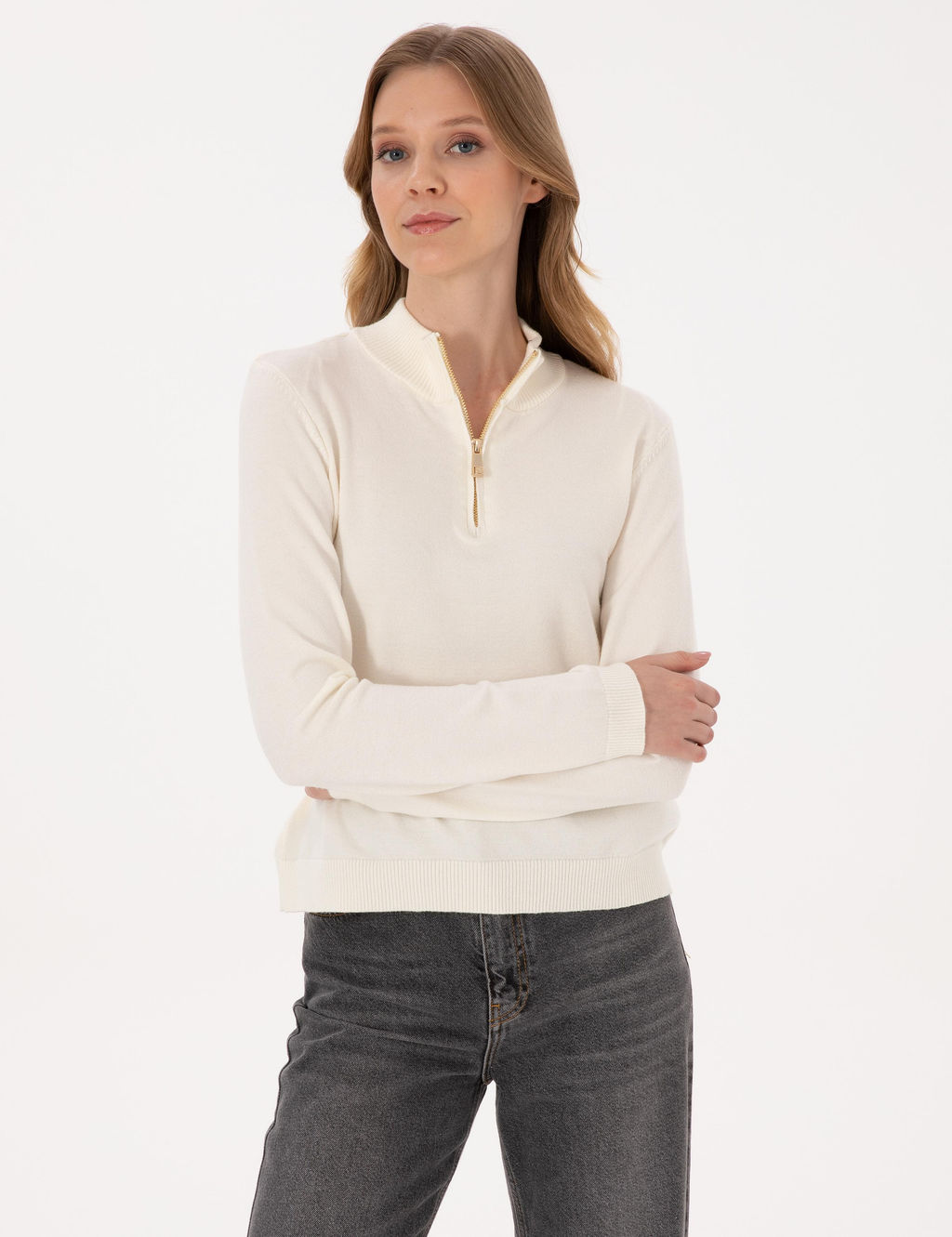 Ekru Slim Fit Kazak - Pierre cardin фото 3