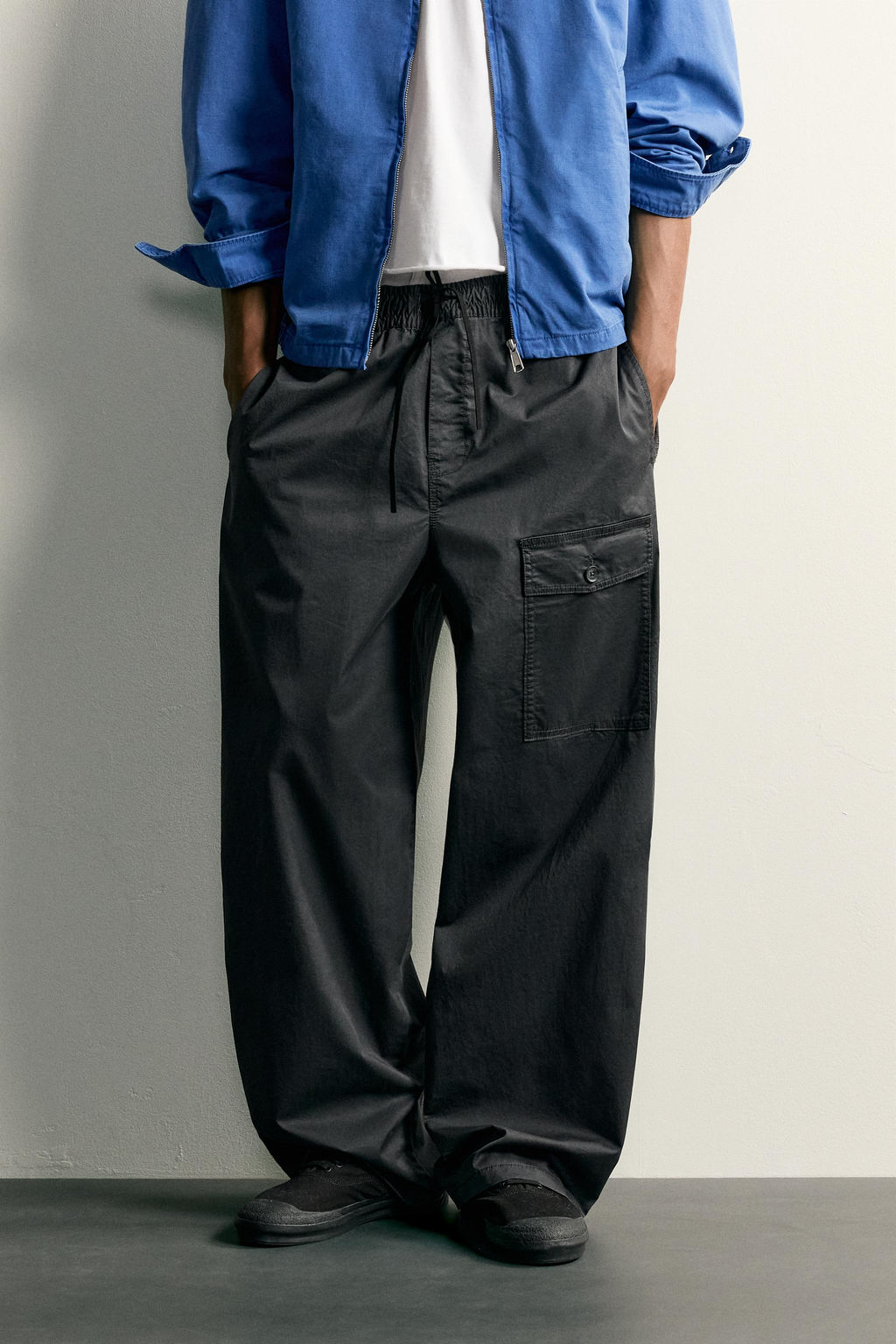 PANTAL?N CARGO RELAXED FIT / Azul el?ctrico - Zara фото 2
