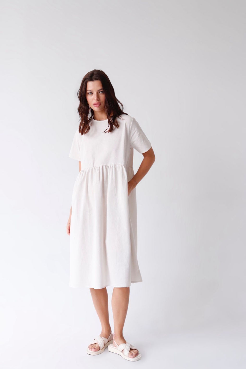 Martichelli Платье хлопковое белое  фото 4