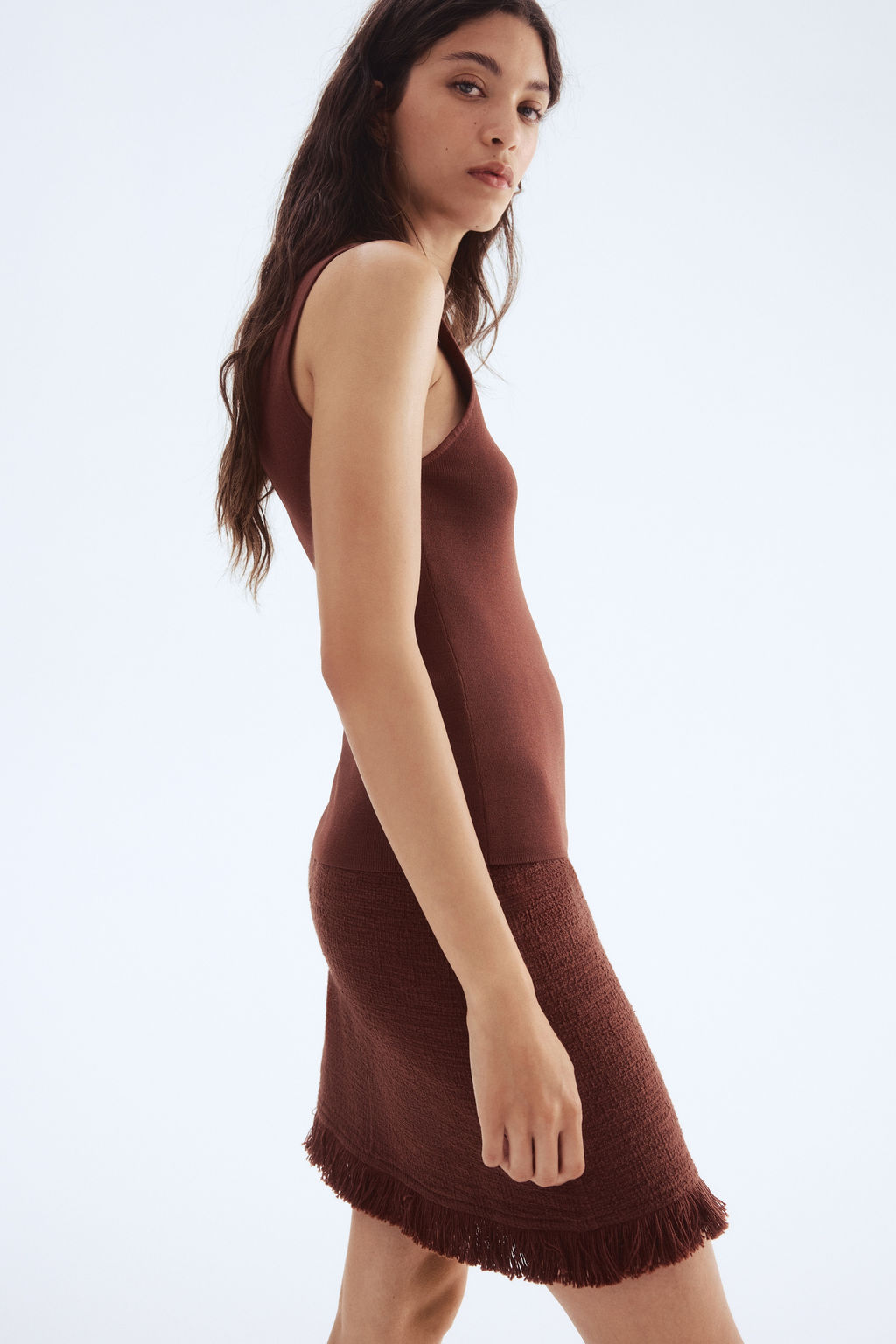 Falda de boucl? con flecos - H&m фото 3