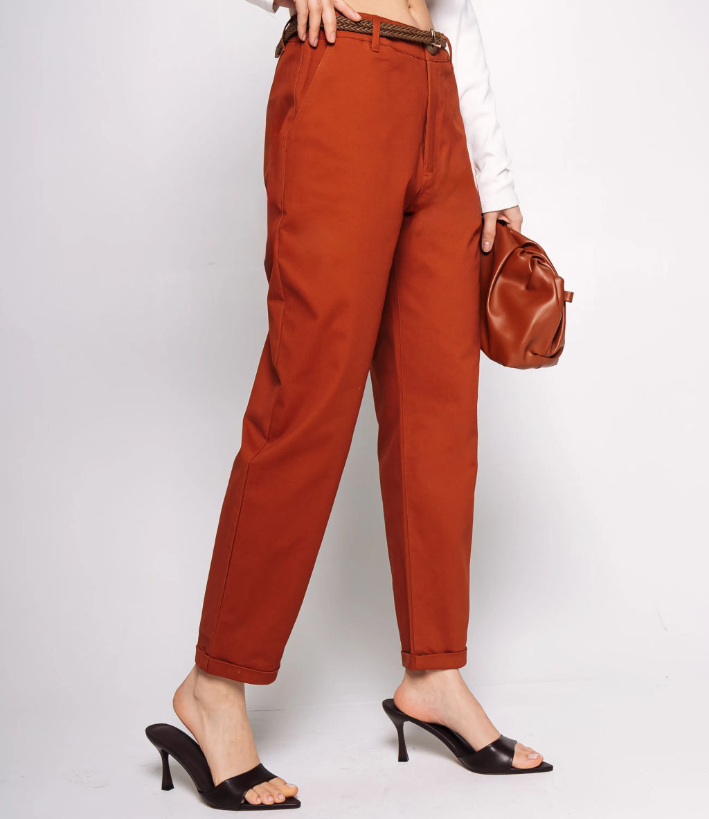Брюки #ОКТ215001, терракотовый