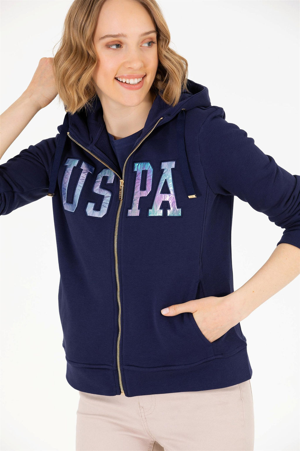 Женская темно-синяя толстовка Basic - U.s. polo assn фото 11