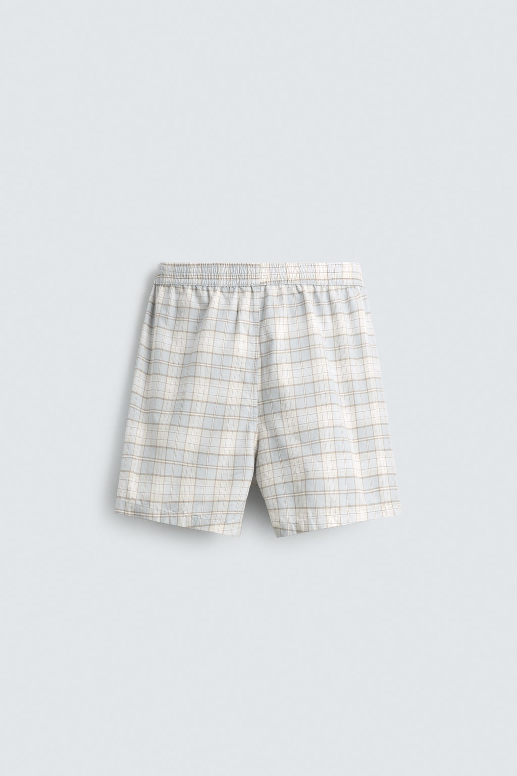 BERMUDA REGULAR FIT CUADROS / Celeste