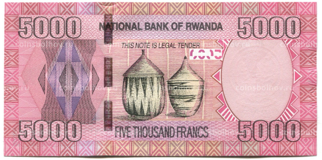 Банкнота 5000 франков 2014 года Руанда