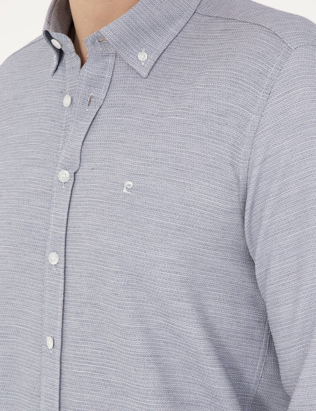 Lacivert Slim Fit Uzun Kollu G_mlek