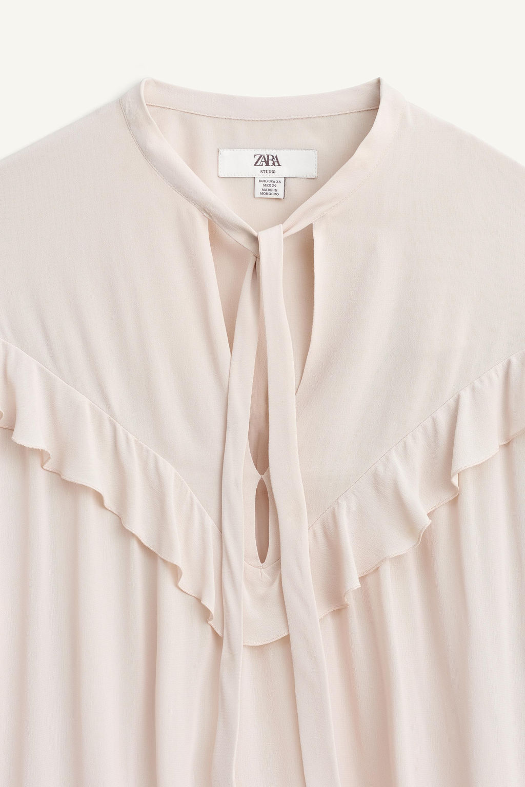 RUFFLED BLOUSE WITH BOW LIMITED EDITION - Zara фото 7