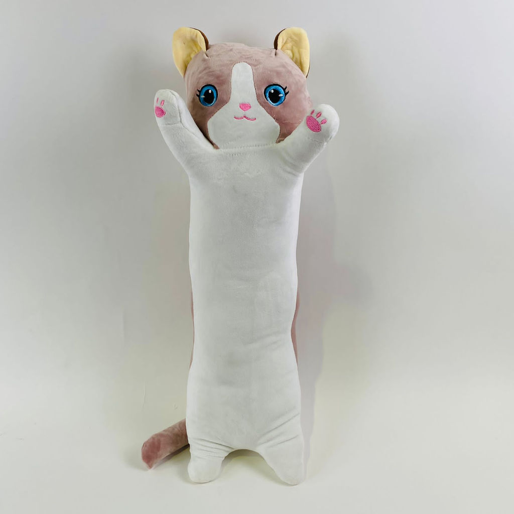 Мягкая игрушка Котик батон голубые глазки длинный 90 см - Storyland фото 2