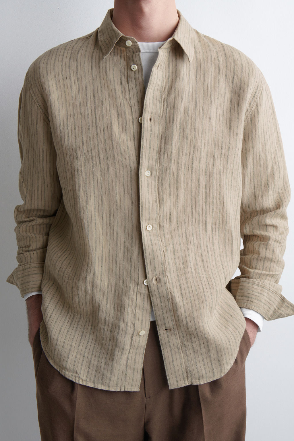 CAMISA DE LINO RELAXED FIT - H&m фото 2