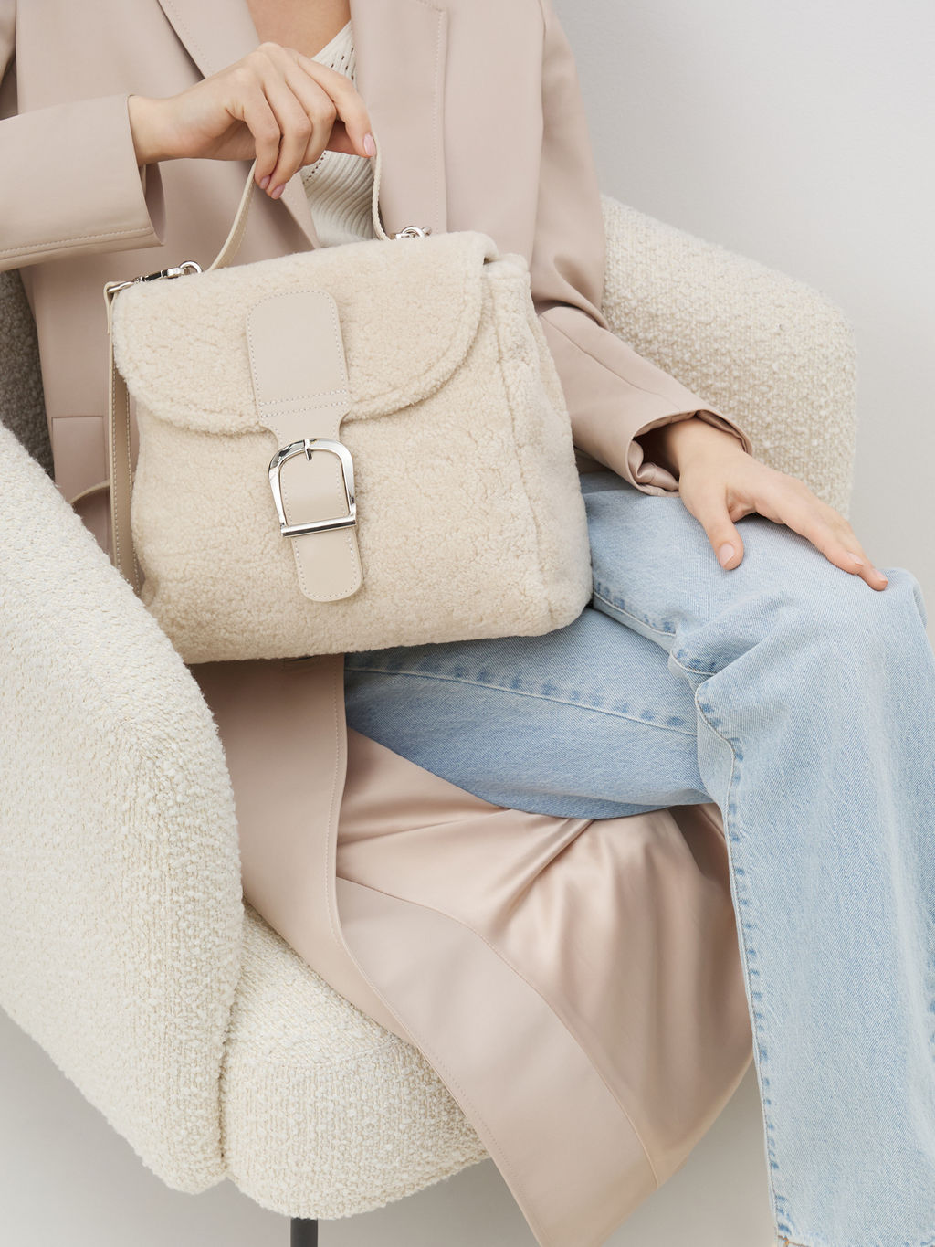 Женская сумка с ручками TENDANCE Артикул 4352485, молочно-бежевый  фото 2