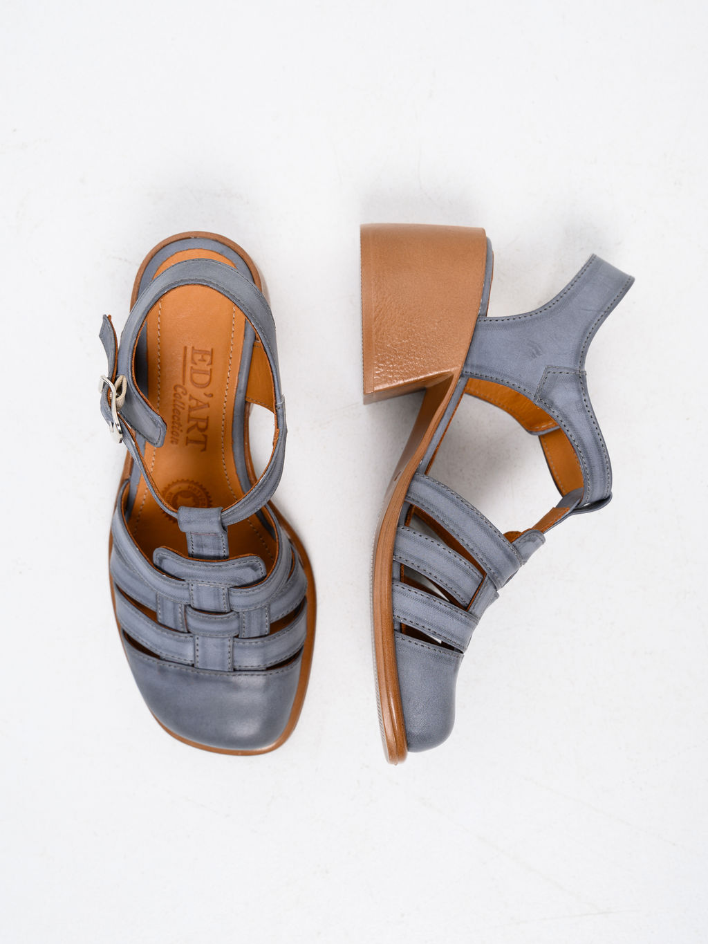 Босоножки 5035.23663bе.Вакса серая +коричневый