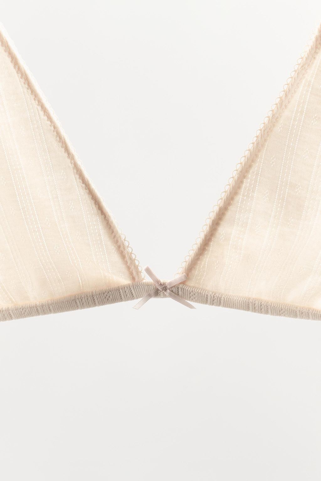 SUJETADOR TRIANGULAR POINTELLE / Rosa palo