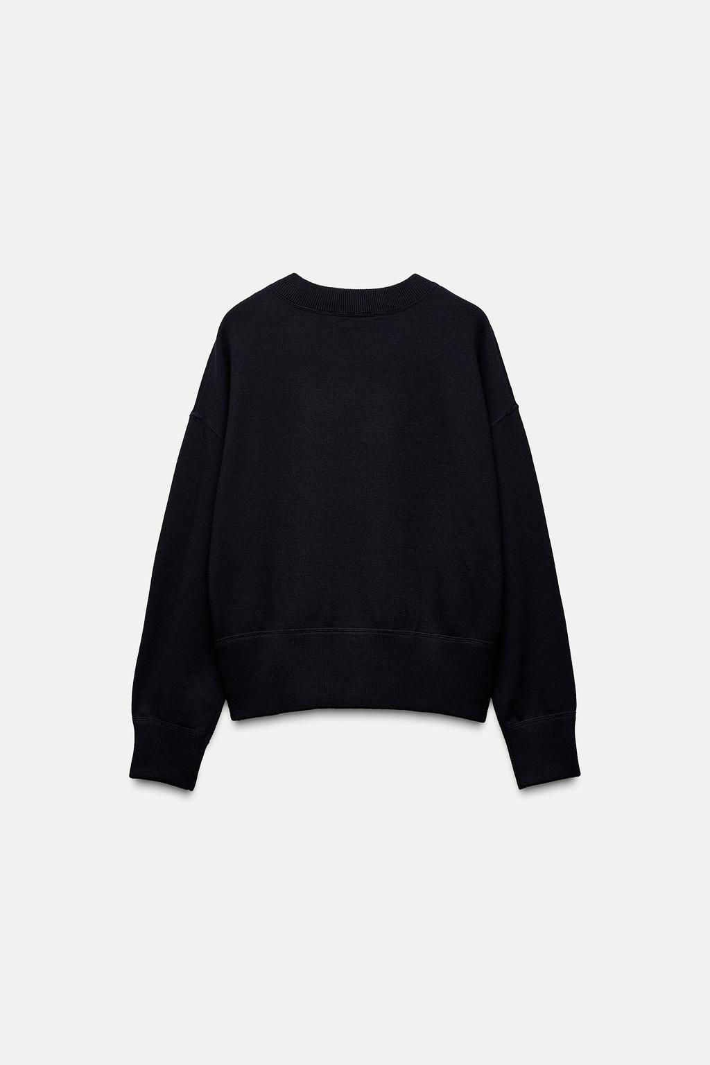 BASIC PLAIN KNIT SWEATSHIRT - Zara фото 7