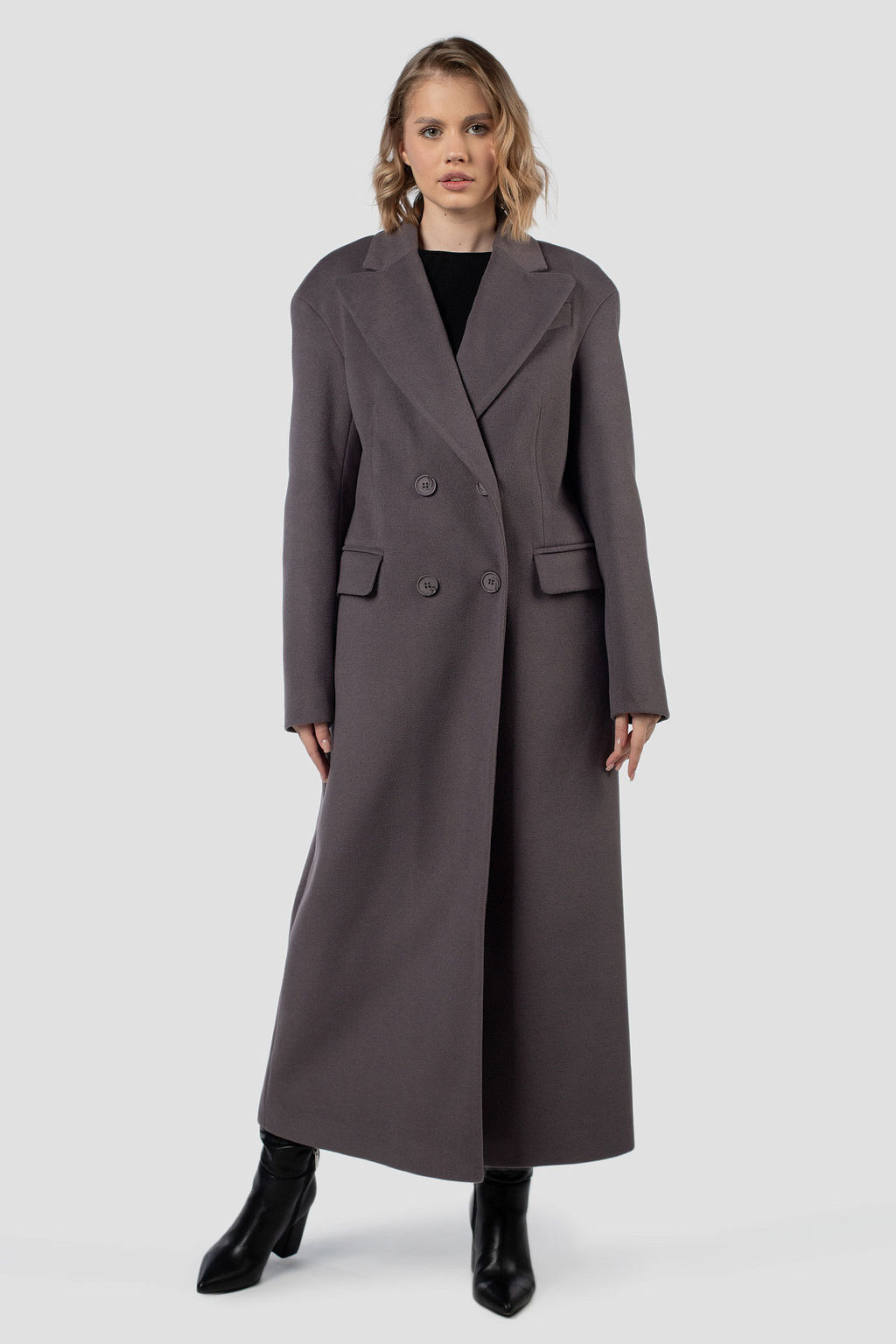 01-12174 Пальто женское демисезонное (пояс)