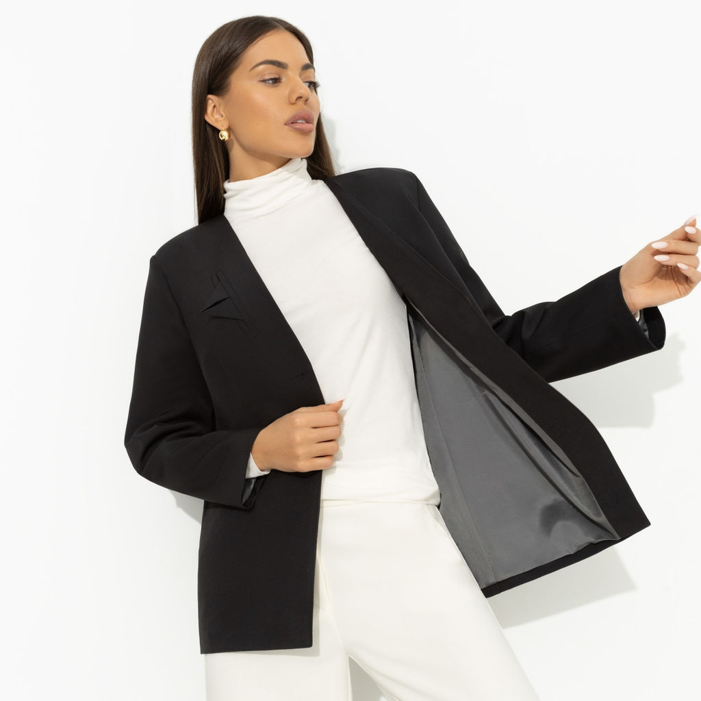 Жакет с подплечниками, Власть в деталях (черный) - Charutti фото 4
