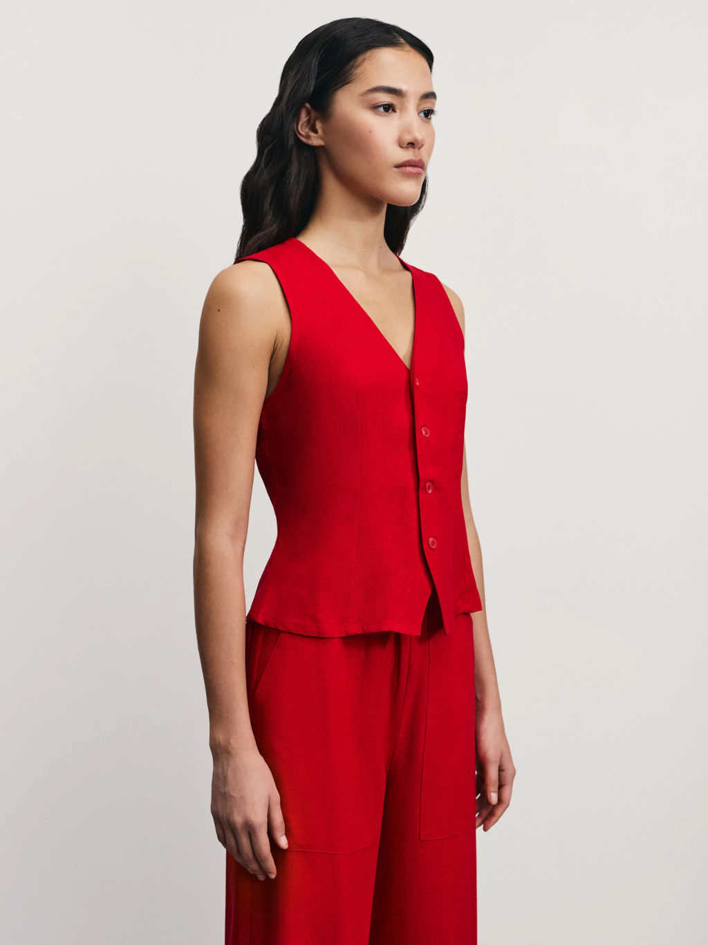 Льняной жилет / Zarina  фото 4