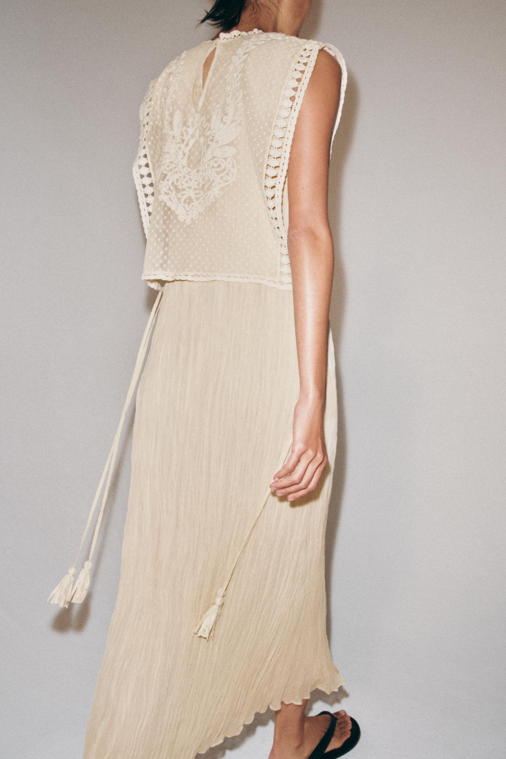 ZW COLLECTION COMBINED DRESS WITH DETACHABLE OVERLAY - Zara фото 25