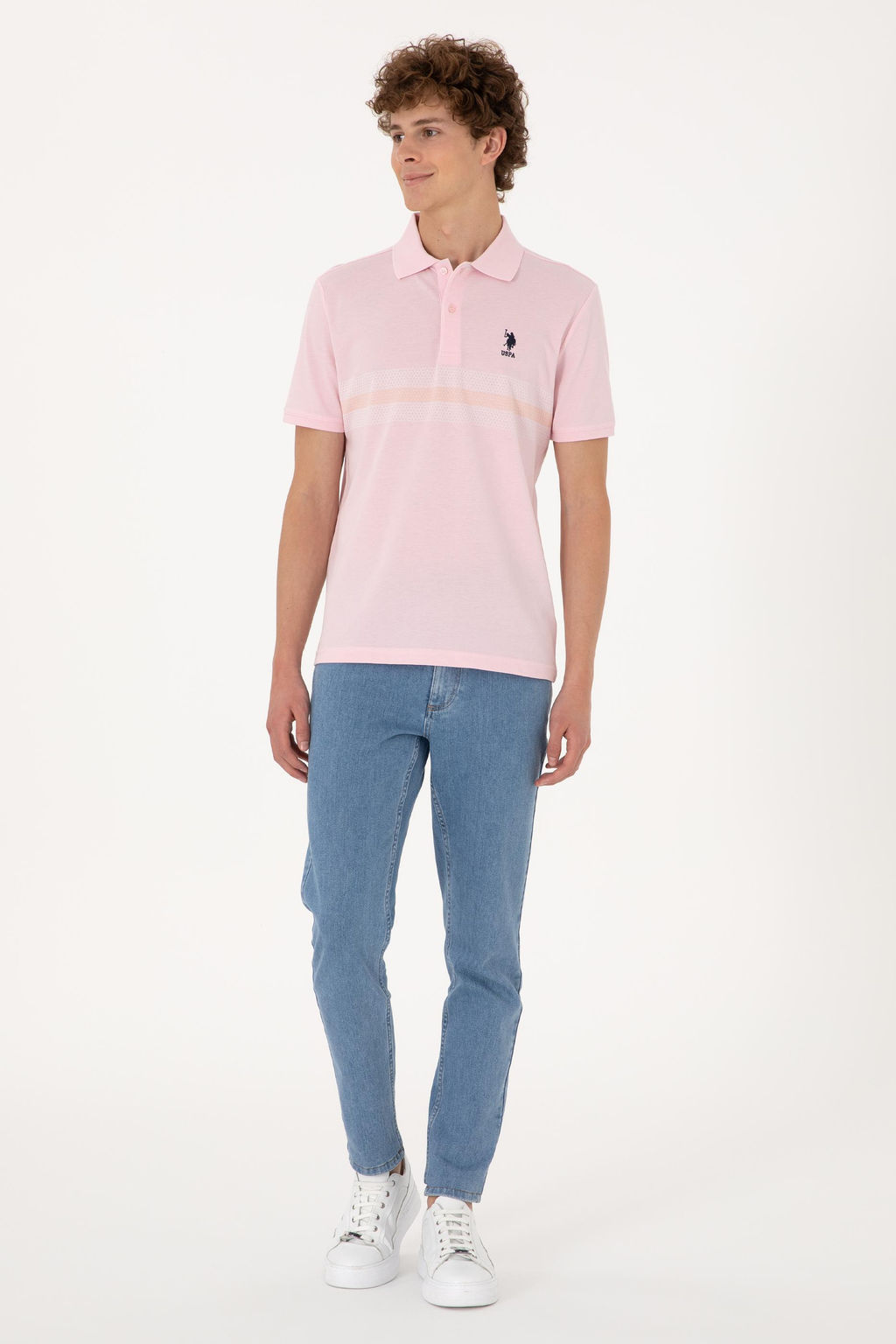 Erkek Regular Fit Polo Yaka A__k Pembe Ti__rt Sepette S_rpriz _ndirim - U.s. polo assn фото 4