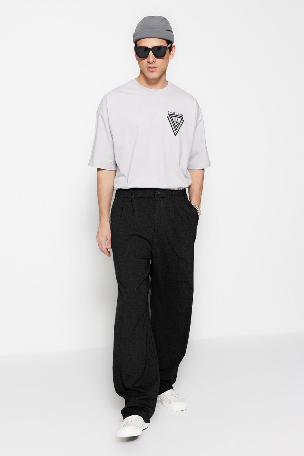 TRENDYOL MAN Siyah Wide Leg Bol Kumas Baggy Pantolon TMNSS23PL00039 - Trendyolmilla фото 13