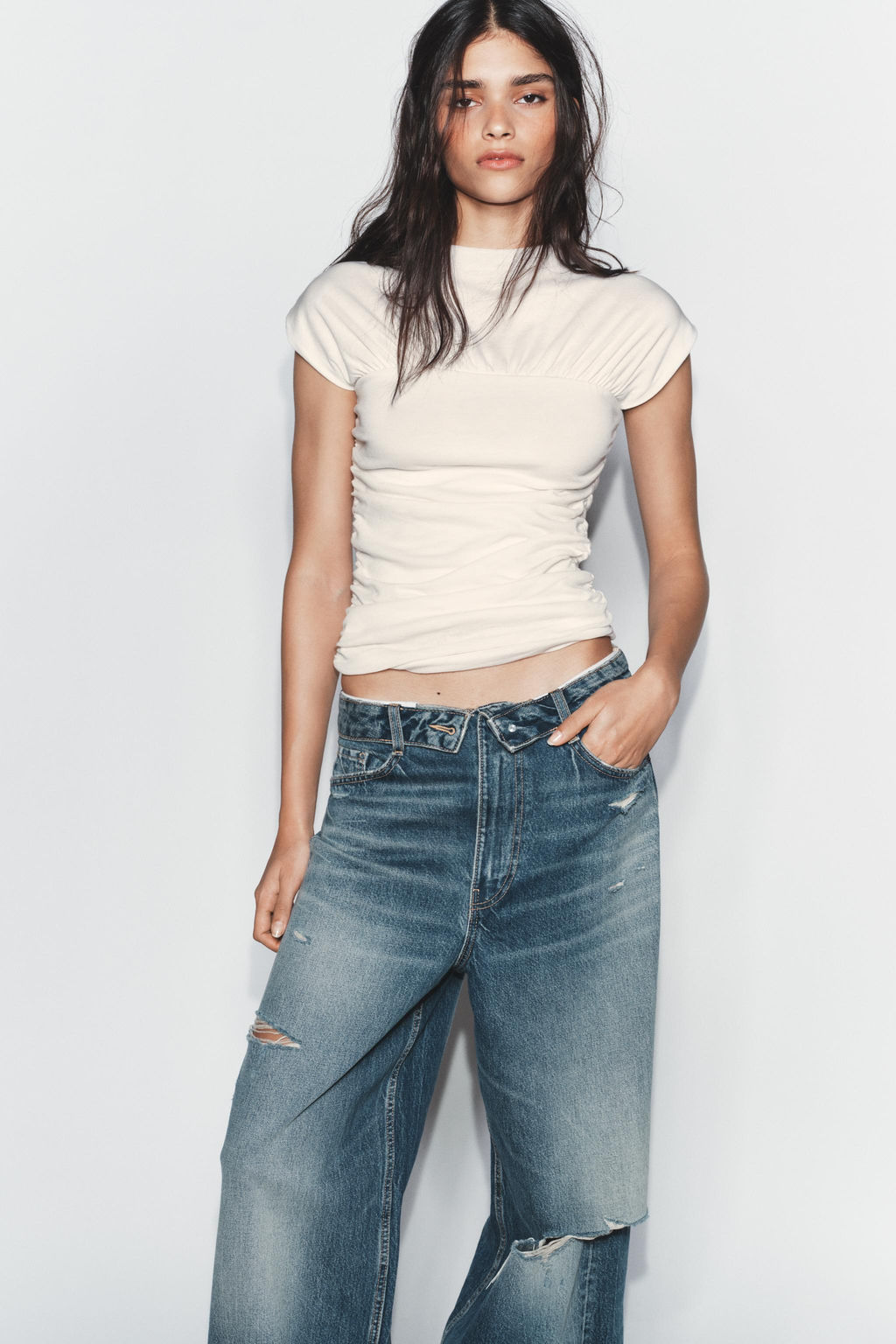 DRAPED TOP - Zara фото 4