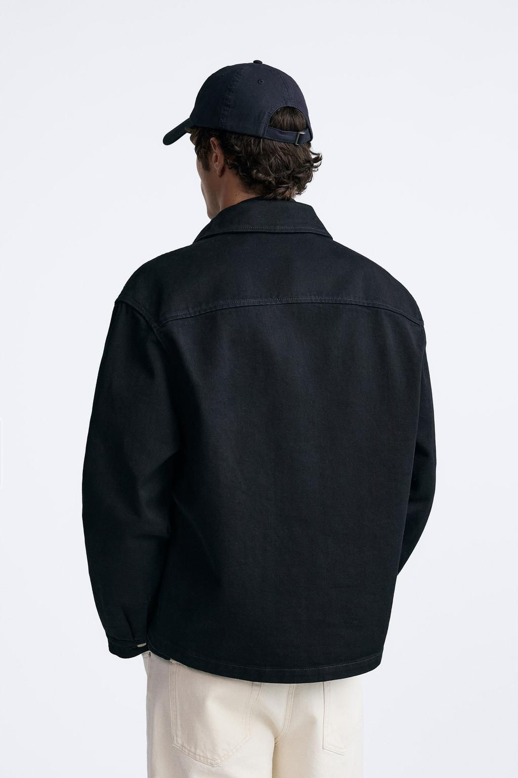 DENIM OVERSHIRT WITH ZIP - Zara фото 3