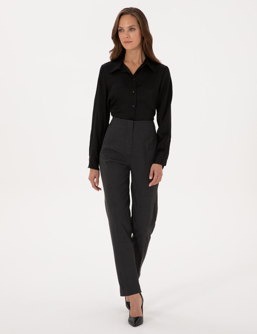 Siyah Comfort Fit Uzun Kollu G_mlek - Pierre cardin фото 4