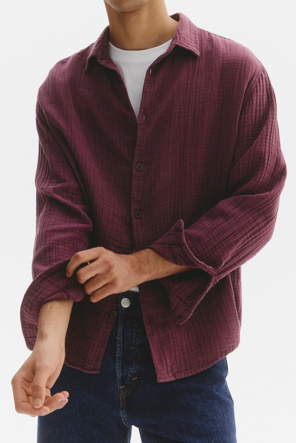Camisa en muselina de algod?n Regular Fit - H&m фото 4