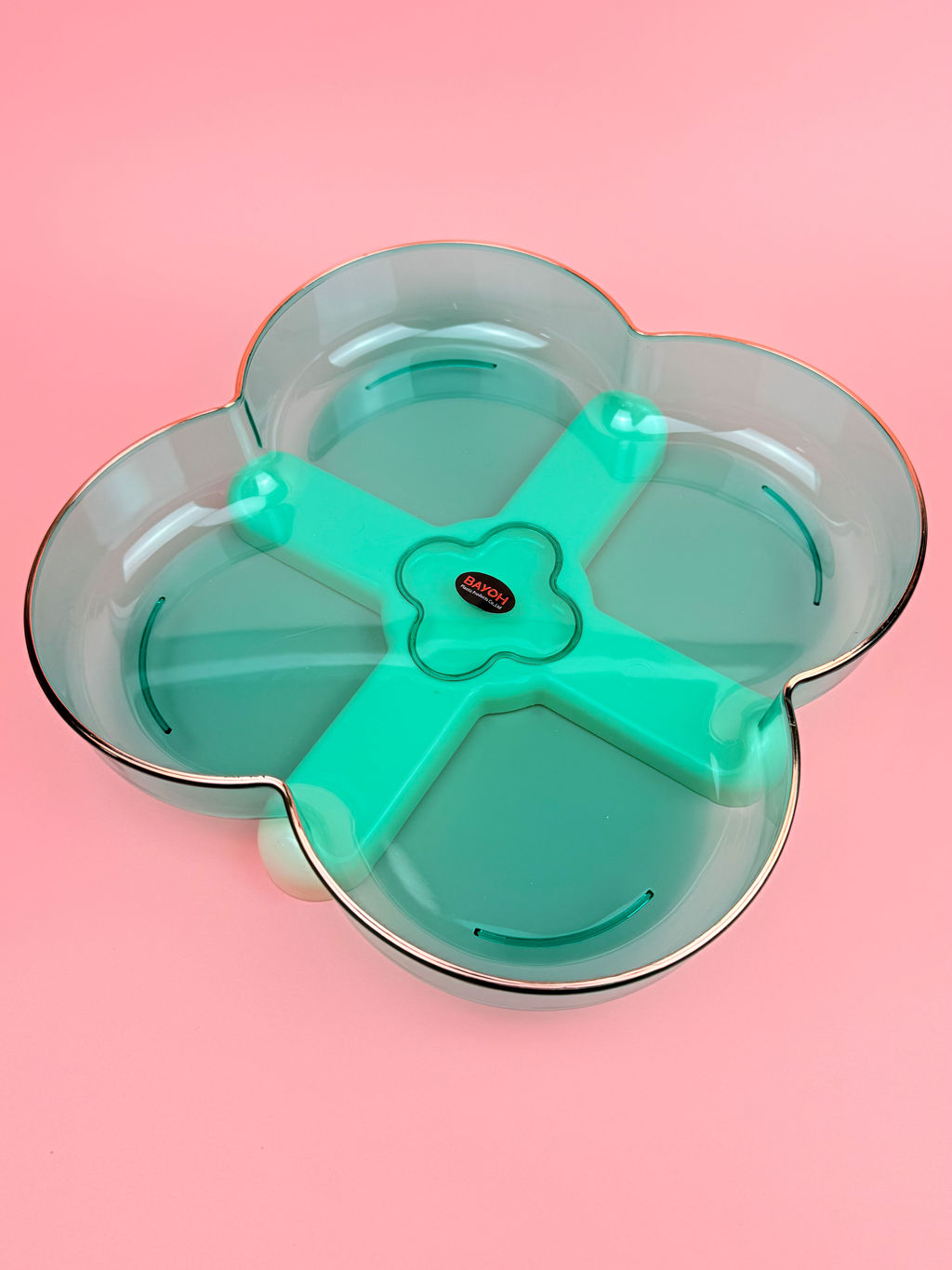 Блюдо на подставке 25*25см (пластик) цвет микс OLS-033А-7