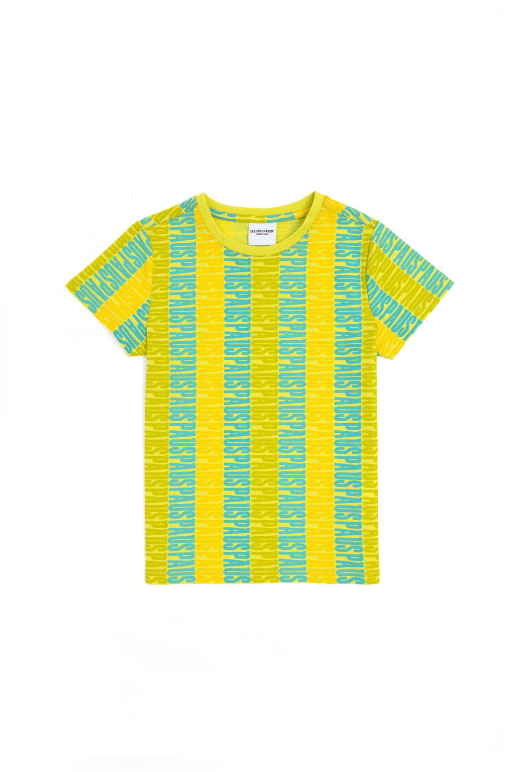 U. S. Polo Assn / Футболка с круглым вырезом фисташкового цвета для мальчиков