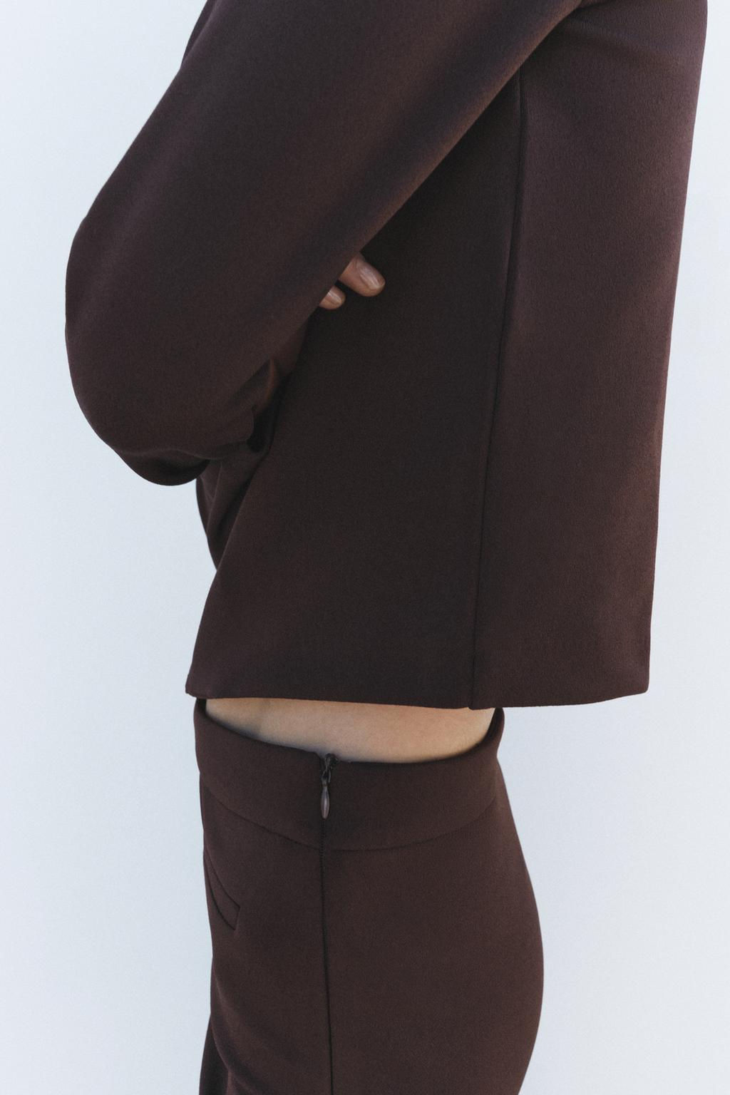 CREPE ZIP-UP JACKET - Zara фото 6