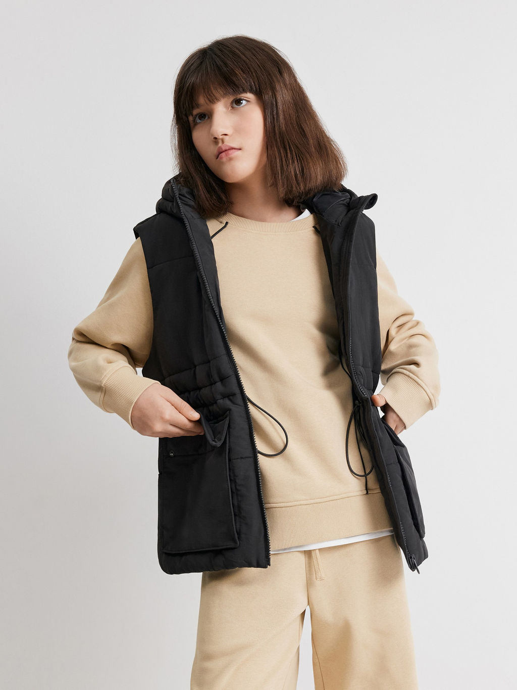 ACOOLA / Жилет (утепленный) детский для девочек Ester темно-серый  фото 7