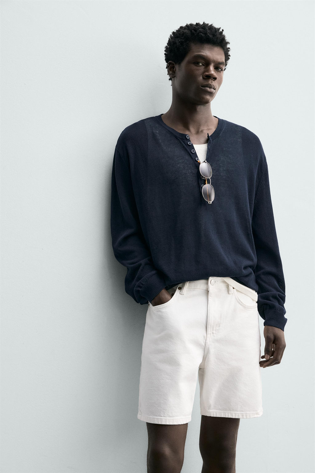 BERMUDA DENIM REGULAR FIT / Blanco roto - Zara фото 6