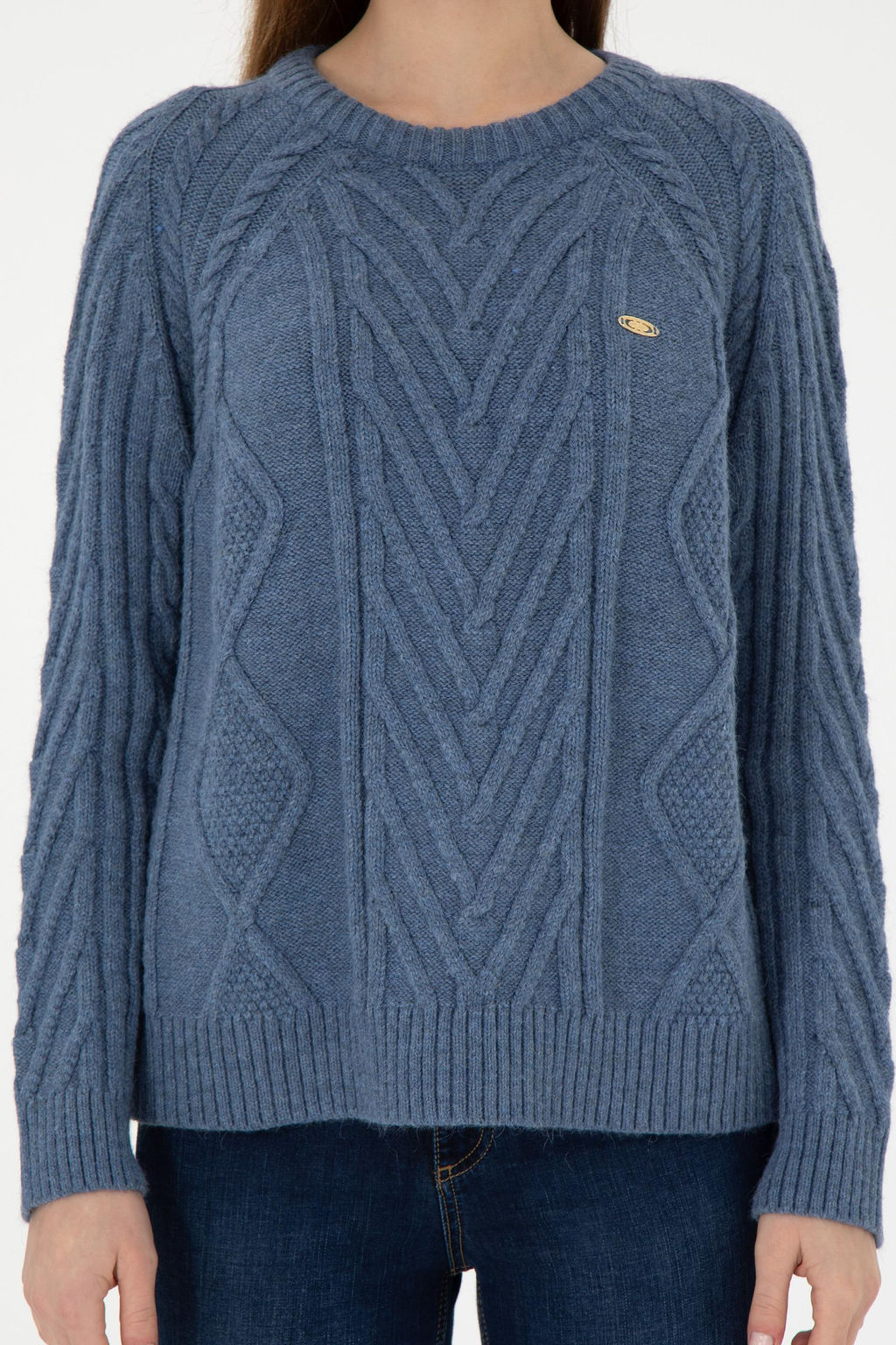 Женский свитер цвета индиго с круглым вырезом Неожиданная скидка в корзине - U.s. polo assn фото 6