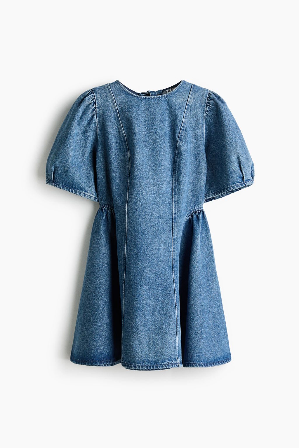 Vestido denim con falda acampanada