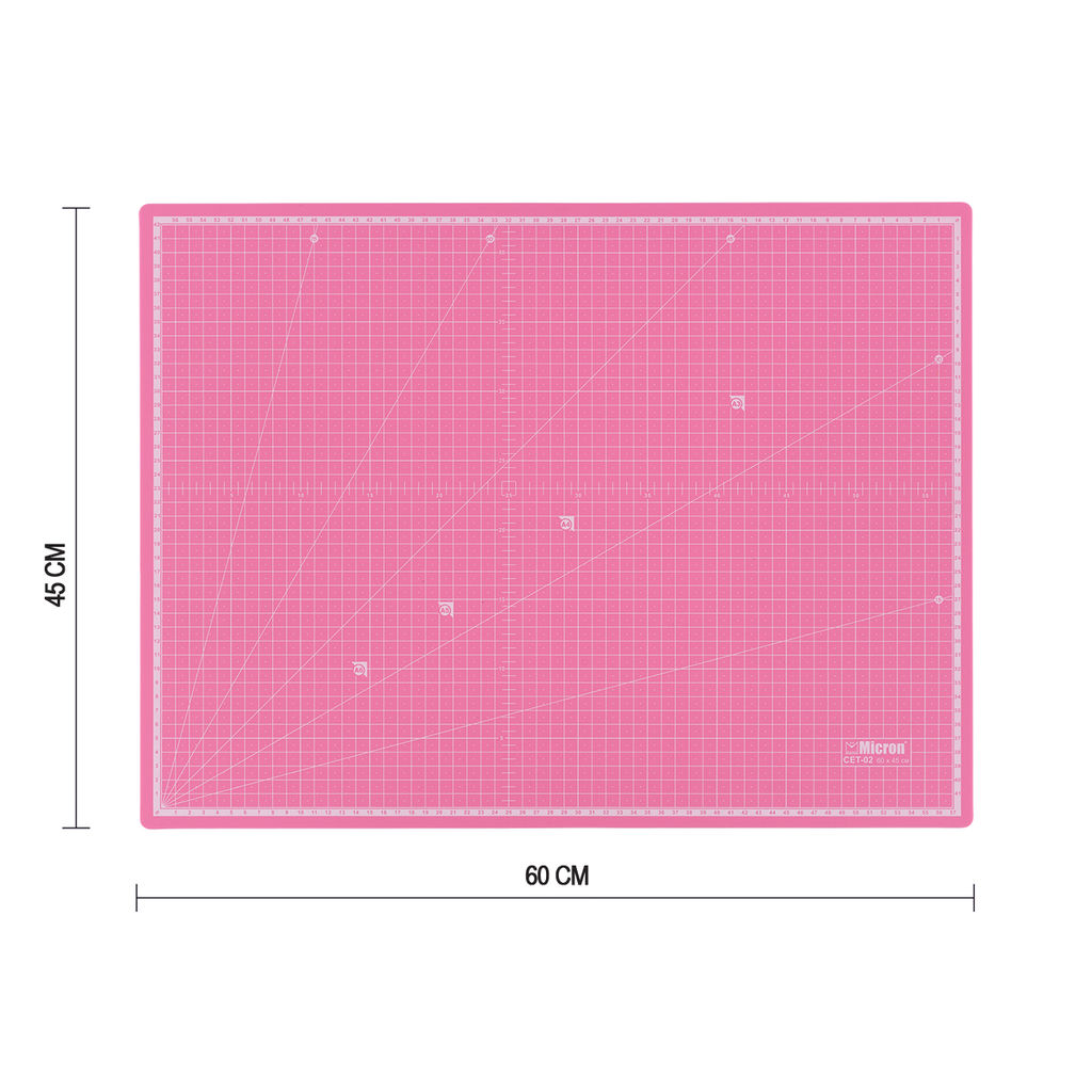 Micron CET-02 Коврик (мат) для резки двусторонний полипропилен термоэластопласт 60 см х 45 см в пакете формат А2